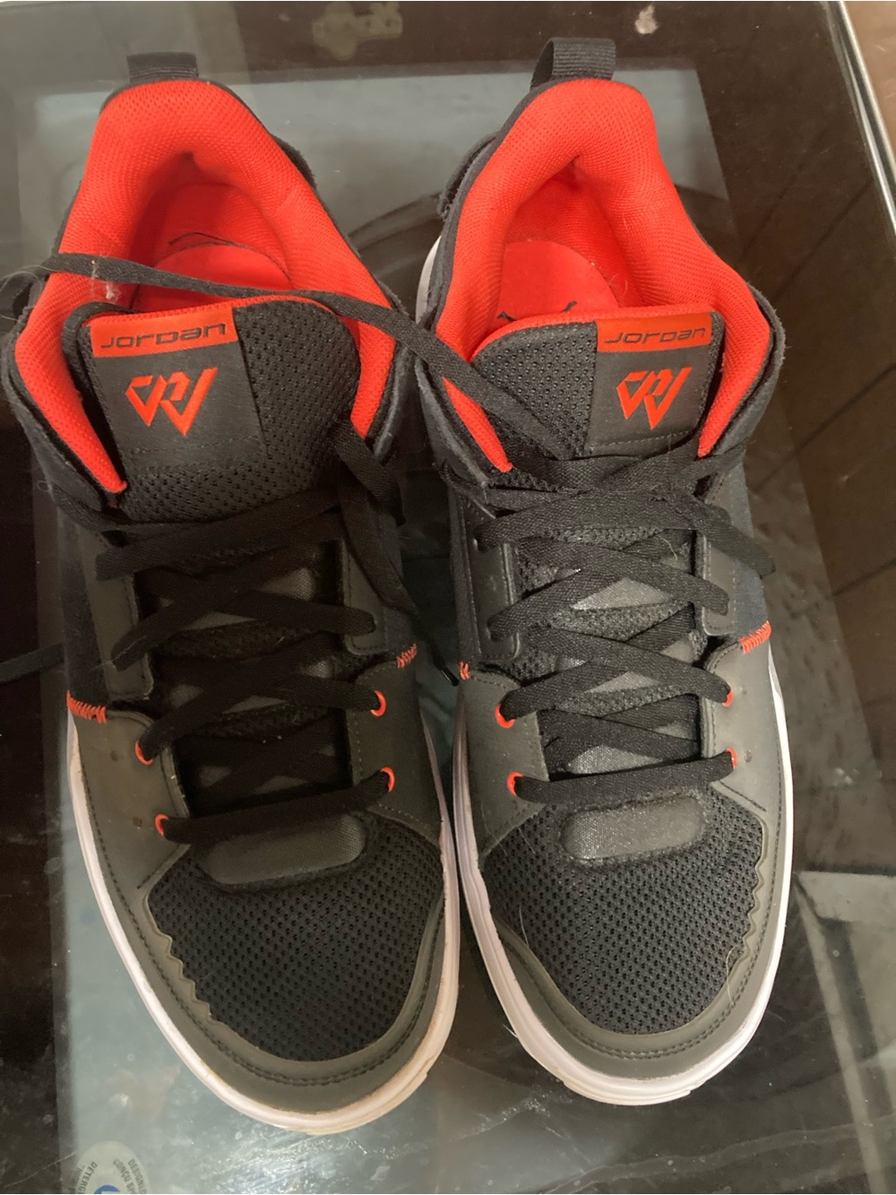 Jordan Men’s Black & Red Low-Top Athletic Sneakers